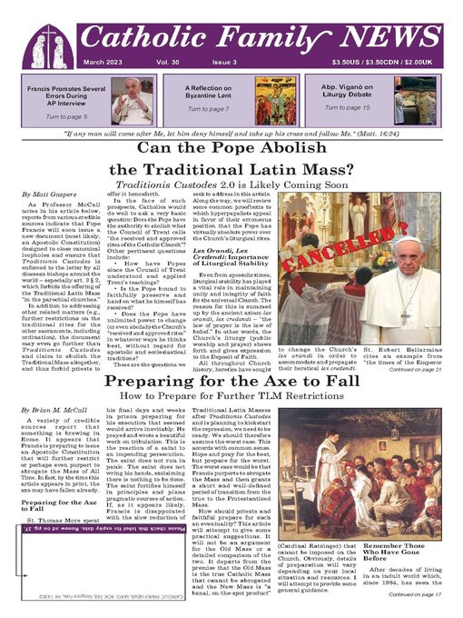 Title details for Catholic Family News by Catholic Family News - Available